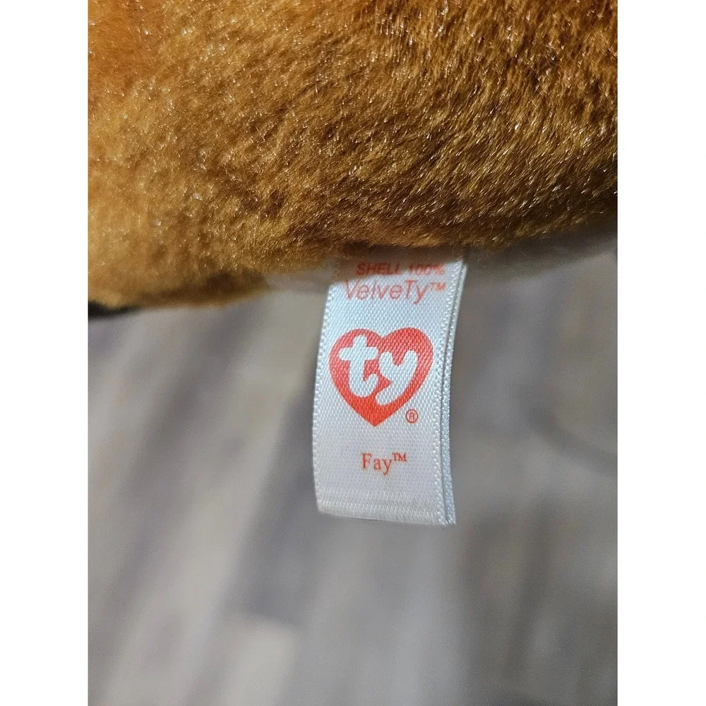Beanie Baby Fay Plush Orange and White Fox Toy - Soft Pet Plush Y2K